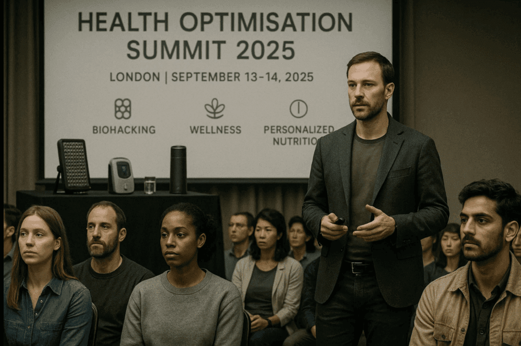 Health Optimisation Summit 2025 in London with biohacking tools and personalized wellness strategies